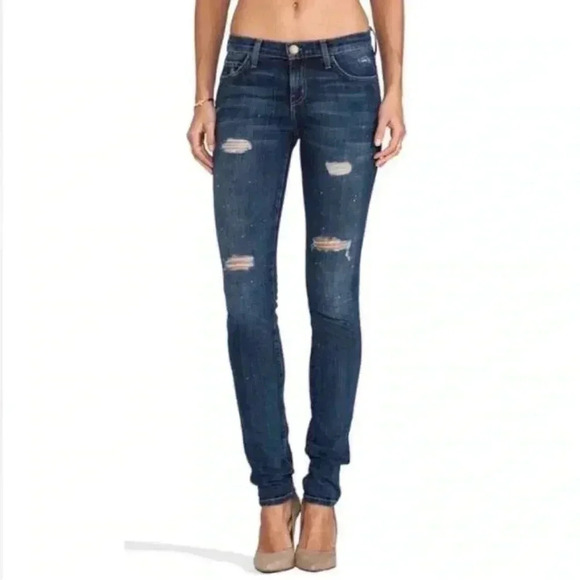 Current Elliott Distressed Skinny Jeans Size 27 - Picture 1 of 11